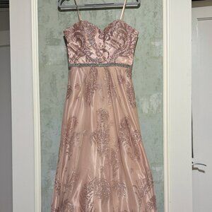 Champagne Pink Prom Gown (*Brand New*) Size 2